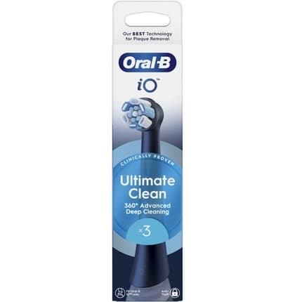 Oral B Io Series Ultimate Clean Replacement Brush Heads - Black - 3 Count