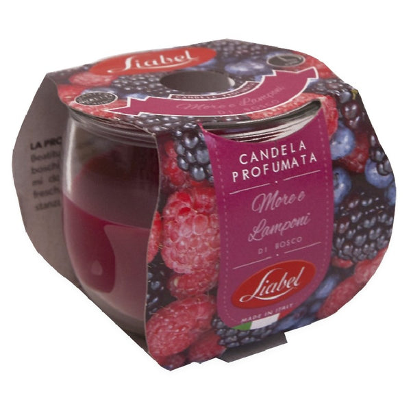 LIABEL CANDLE GLASS BLACKBERRIES AND RASPBERRIES
