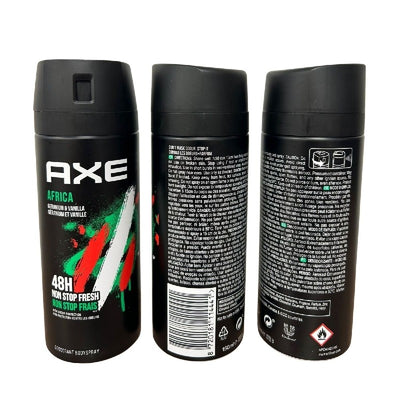 AX DEODORANT SPRAY 150 ML. AFRICA (EU-IMP. )ES-EN-FR