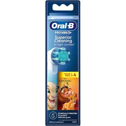 Oralb Pro Kids Toothbrush Heads Featuring Disney The Lion King Pack Of 4
