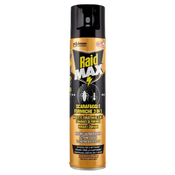 RAID COCKROACHES AND ANTS 300 ML. SPRAY MAX