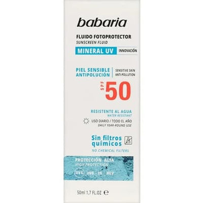 Babaria Sun Mineral Facial Fluid Sunscreen Spf 50 50ml