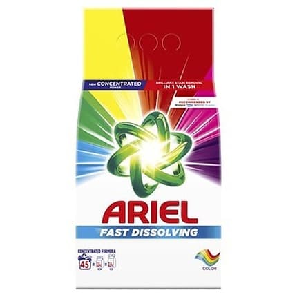 Ariel Quick Dissolving Color Detergent 45 Washes 2475g