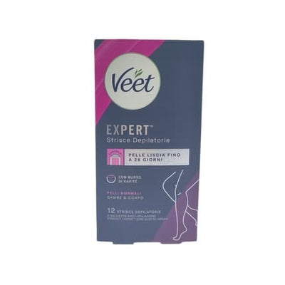 Veet Body Hair Removal Wax Strips For Normal Skin Pack Of 12