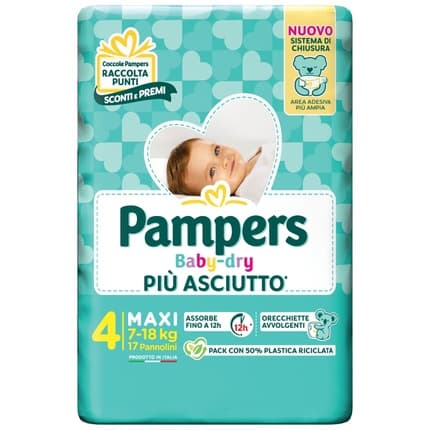 Pampers Babydry Diapers Size 4 718 Kg 17 Count