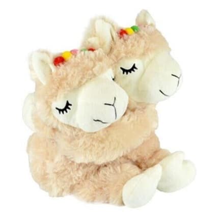 Llama Huggies Low Pile Plush Cover with Detachable Wheatbag Heat Pack Heatable