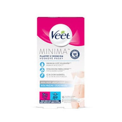Veet Hypoallergenic Bikini And Underarm Wax Strips Minimum 16 Pieces