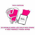 Veet Full Body 20 Wax Strip for Body and Legs Aloe Vera Long-Lasting Smoothness