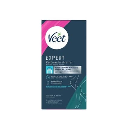 Veet Expert Cold Wax Strips For Legs & Body All Skin Types Pack Of 20