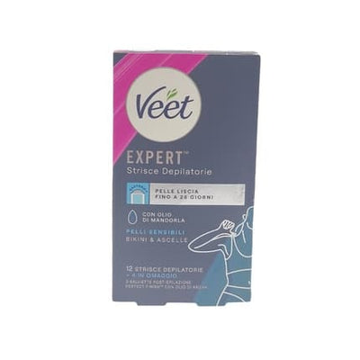 Veet Expert Sensitive Skin Underarm and Bikini Area Wax Strips 16 Strips