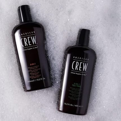 American Crew 3-in-1 Shampoo, Conditioner & Body Wash – 450ml Long-Lasting Scent